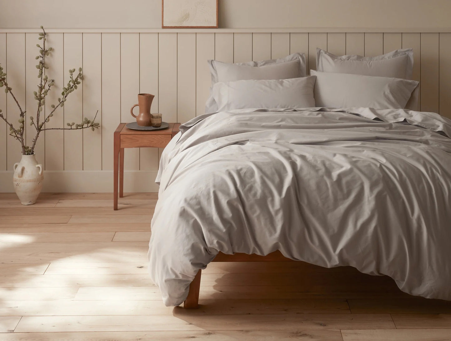 Exceptionally smooth and warm to the touch, our Cloud Soft Organic Sateen Sheet Set is perfect for cool sleepers and seasons. It’s crafted with weighty, 100% GOTS Certified organic cotton that’s not only gentle on skin, but also unbelievably soft. These sheets feature a luxurious drape and elegant matte sheen, offering a refined look without the shine of traditional sateens.
