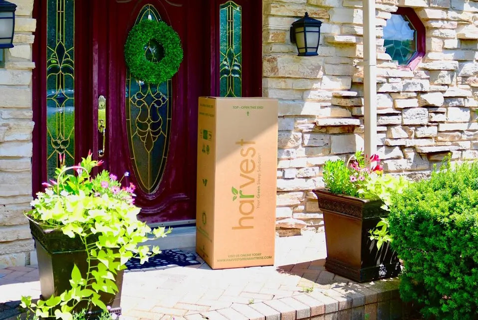 The Harvest Green Original Vegan Organic Mattress is Greenguard gold certified and made using GOLS certified organic latex, coils made from 100% recycled steel and GOTS certified organic cotton.   Constructed with 1″ of organic latex at the bottom, 8″ coils, and 2″ of organic latex on the top, all encased in an organic cotton cover.   On a scale of 1-10 with 10 being the firmest, this mattress would be rated at a 7, which is gentle, yet firm.  Best suited for anyone in need of natural cushioning and medium-