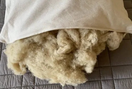 The TFS Honest Sleep organic wool pillow is made from GOTS certified organic wool batting covered in a GOTS certified organic sateen fabric. Available in 3 different fill weights (soft, medium, or firm). Soft fill weight is great for back sleepers offering a more restful neck position, while the firm fill is ideal for side sleepers, giving you the proper support for your head and neck while keeping your spine in proper alignment. Medium weight is a great cross between the two. Plus, all fill weights come i