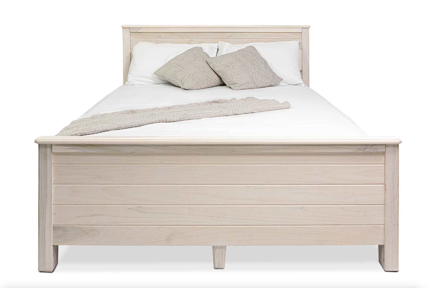 Introducing our solid hardwood poplar bed frame, a masterpiece of craftsmanship and design. Handcrafted by skilled Amish and Mennonite craftsmen in Pennsylvania, this bed frame showcases Old World techniques combined with modern innovation. Made entirely from 100% solid hardwood, without any plywood or MDF, it's built to last for generations. Each bed frame is unique, with its own natural wood grain patterns, giving it a timeless, heirloom quality. Plus, with hardware-free and tool-free assembly, it’s incre