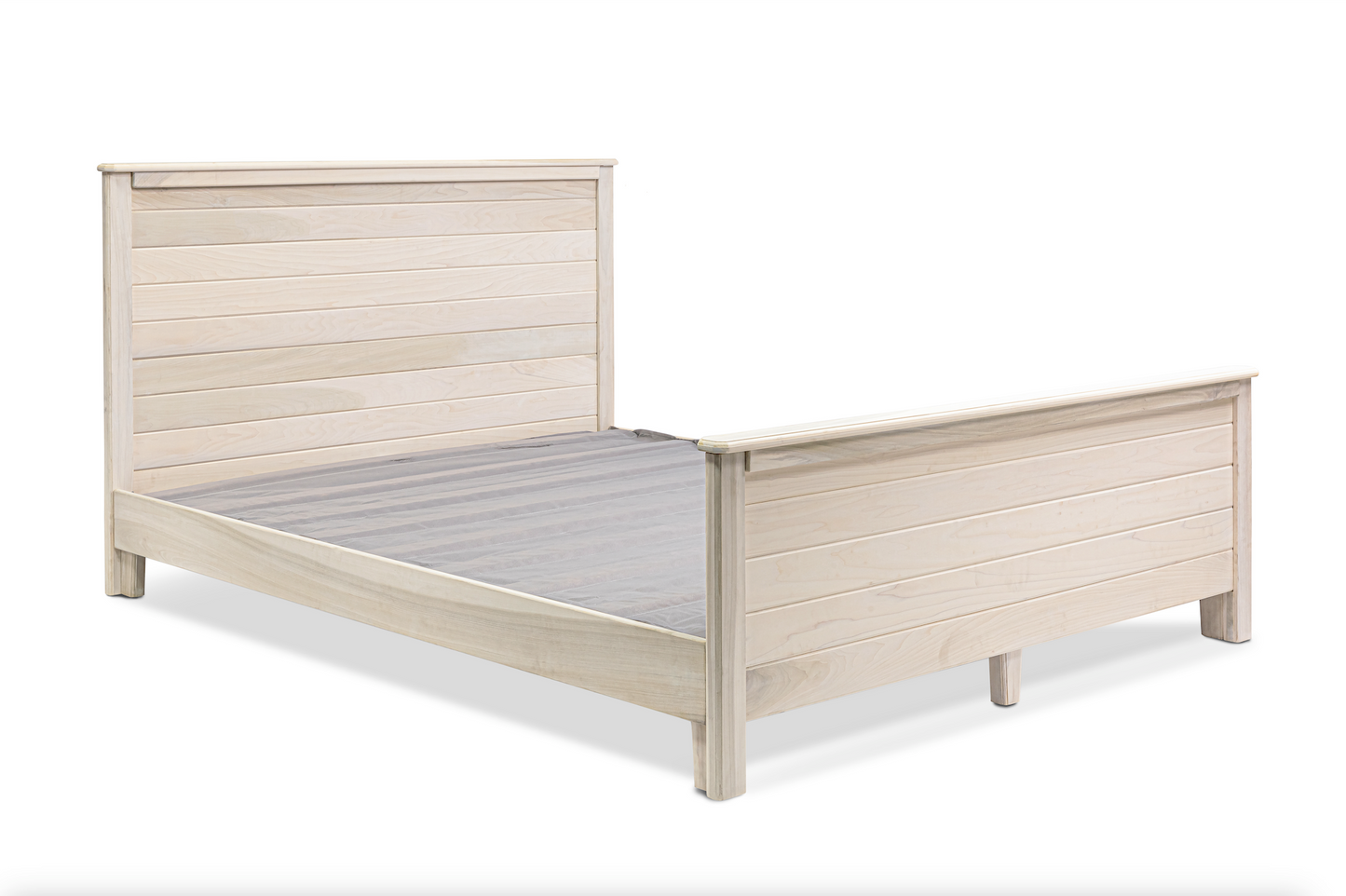 Introducing our solid hardwood poplar bed frame, a masterpiece of craftsmanship and design. Handcrafted by skilled Amish and Mennonite craftsmen in Pennsylvania, this bed frame showcases Old World techniques combined with modern innovation. Made entirely from 100% solid hardwood, without any plywood or MDF, it's built to last for generations. Each bed frame is unique, with its own natural wood grain patterns, giving it a timeless, heirloom quality. Plus, with hardware-free and tool-free assembly, it’s incre