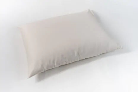 This Sachi Organics Latex and Wool pillow is made from a formed piece of natural latex rubber wrapped with Premium Eco-Wool. This pillow is soft, smooth, and very resilient. The best of both worlds, the natural latex core provides superior support and the wool creates a soft and smooth feeling. This pillow is covered with organic cotton sateen, which is soft and durable. This pillow is recommended for side or back sleepers due to its loft.
