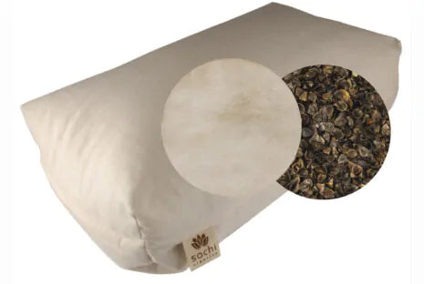 Made with a unique patented dual chamber design, one side of the Sachi Organics Rejuvenation pillow has a zipper where you can add or remove the organic millet or organic buckwheat filling and the other side of the pillow has a zipper where you can access the eco wool. The zippered cover is made from organic cotton sateen.  Being able to customize the loft by adding or removing filling makes this adjustable pillow ideal for just about everybody.  Buckwheat and Millet provide excellent neck and head support,