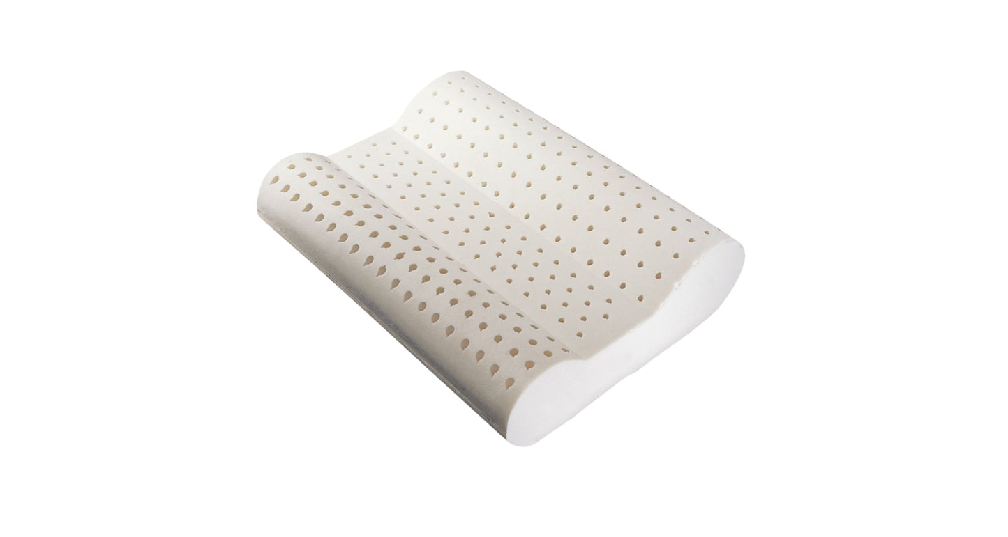 Sleepland Contoured Latex Pillow provides cervical support and comfort to the head and neck. Our Pillow’s unique design offers two pillow height options to contour under your neck to allow each individual to enjoy a deep, satisfying sleep.