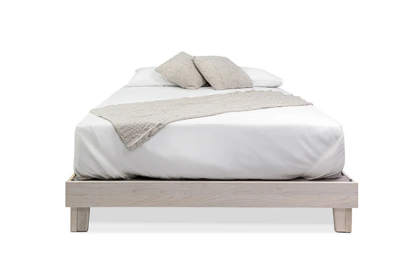 Introducing our solid hardwood poplar bed frame, a masterpiece of craftsmanship and design. Handcrafted by skilled Amish and Mennonite craftsmen in Pennsylvania, this bed frame showcases Old World techniques combined with modern innovation. Made entirely from 100% solid hardwood, without any plywood or MDF, it's built to last for generations. Each bed frame is unique, with its own natural wood grain patterns, giving it a timeless, heirloom quality.