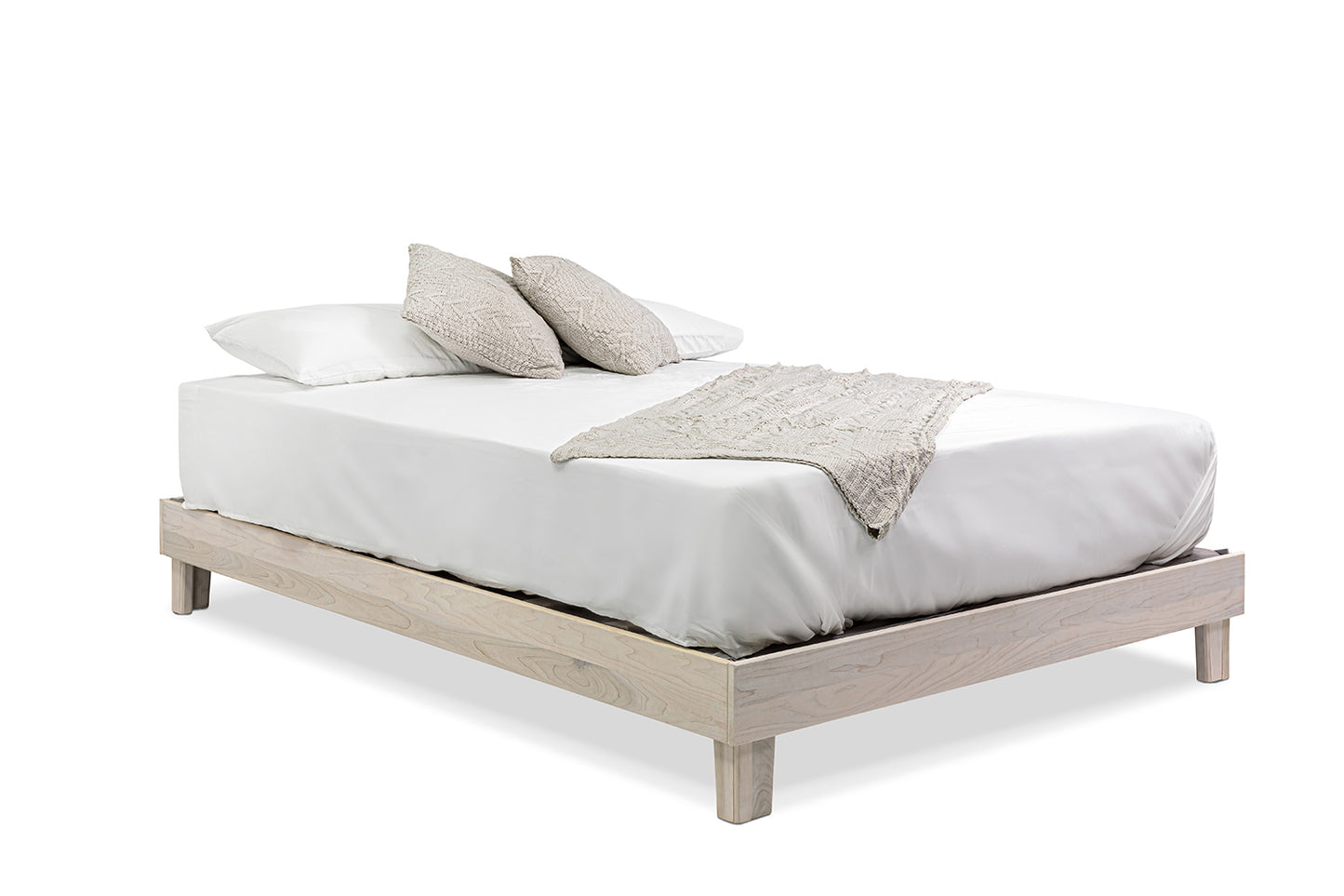 Introducing our solid hardwood poplar bed frame, a masterpiece of craftsmanship and design. Handcrafted by skilled Amish and Mennonite craftsmen in Pennsylvania, this bed frame showcases Old World techniques combined with modern innovation. Made entirely from 100% solid hardwood, without any plywood or MDF, it's built to last for generations. Each bed frame is unique, with its own natural wood grain patterns, giving it a timeless, heirloom quality.