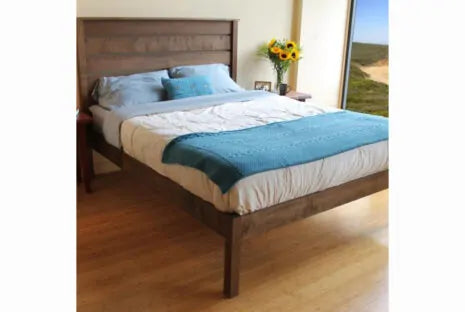 Your dream natural platform bed is here.
Hand-built in our Central Virginia woodshop, the Esmont natural platform bed marries traditional construction and clever design. Embrace your style by choosing between two headboard heights and either a solid or slatted look.