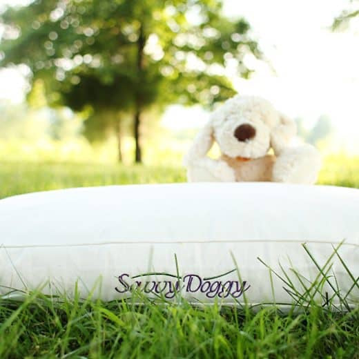 Because your good dog deserves the best.
The Savvy Doggy™ supports your pooch in pure comfort. Organic cotton flannel surrounds a sturdy core of pressure-relieving, snooze-inducing natural latex. Choose formed or shredded fill.