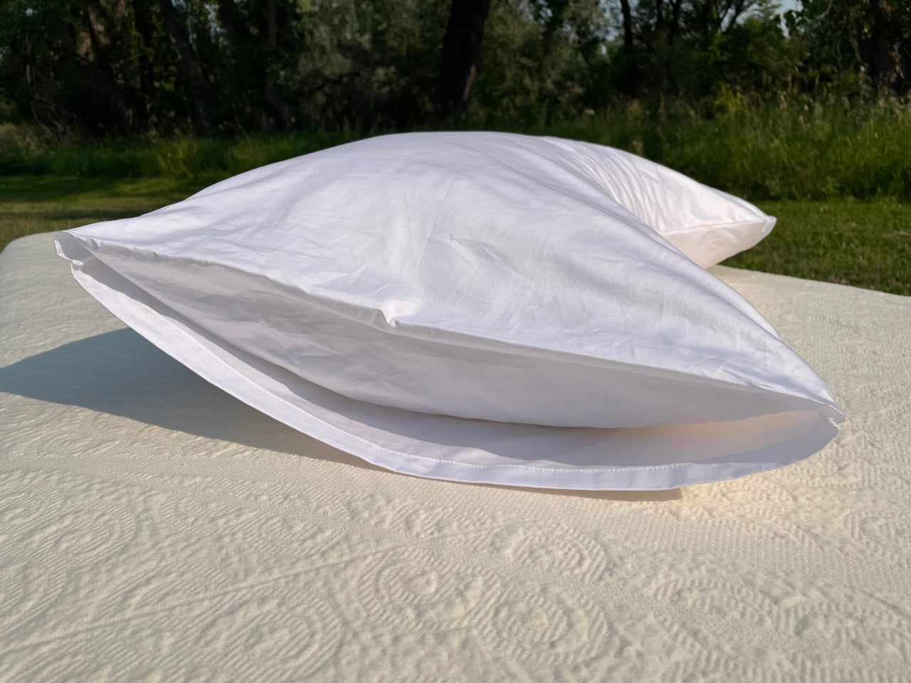 GOTS Certified White Sateen Organic Cotton Pillow Case Set
500 thread count; 4 inch Cuff; 2 pillow cases per set*