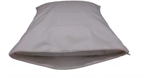 Crescent Moon barrier covers are dust mite-proof encasements for your pillows. They are also recommended for bed-bug protection. These barrier covers are made from 260 TC GOTS certified 100% organic cotton barrier fabric. Dust mites measure from 100 to 300 microns and their feces can be as small as 10 microns which can fall through many fabrics. The organic cotton fabric used for these barrier covers has been lab tested and has an average pore size of 3.8 microns.