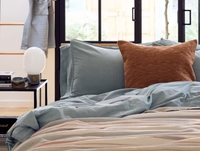 Organic Crinkled Percale Duvet Cover