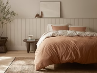 Organic Crinkled Percale Duvet Cover