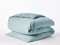 Organic Crinkled Percale Duvet Cover