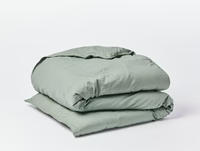 Organic Crinkled Percale Duvet Cover