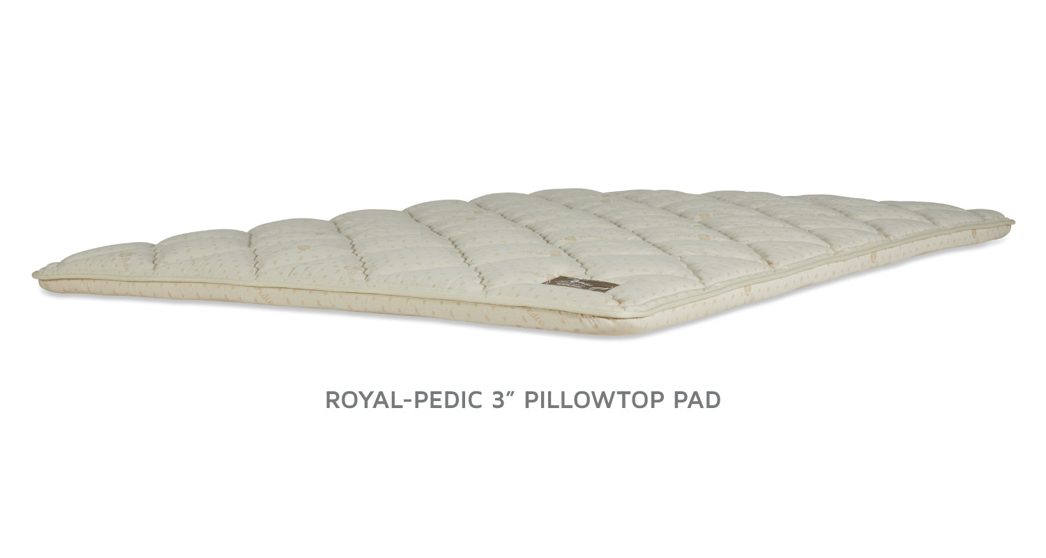 Royal-Pedic has been handcrafting the Royal-Pedic All Cotton Mattress for over 70 years. It provides excellent orthopedic support, and is the mattress chosen by 6 former U.S. Presidents, including JFK who had back issues.

For a plush, yet still supportive feel add one of our 3″, 4″, or 5″ Pillowtop Pads to lay on the surface of the mattress, and you have a synergy combining luxurious surface comfort with great back support. The result is a level of firmness right in the middle – not too hard and not too so