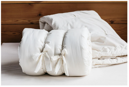 Designed to cater to individual sleep temperature needs, our innovative Natural Dual Weight Comforter will help alleviate the “too hot vs. too cold” discussion in your bedroom. Handcrafted to provide individualized comfort, warmth, and coziness. 