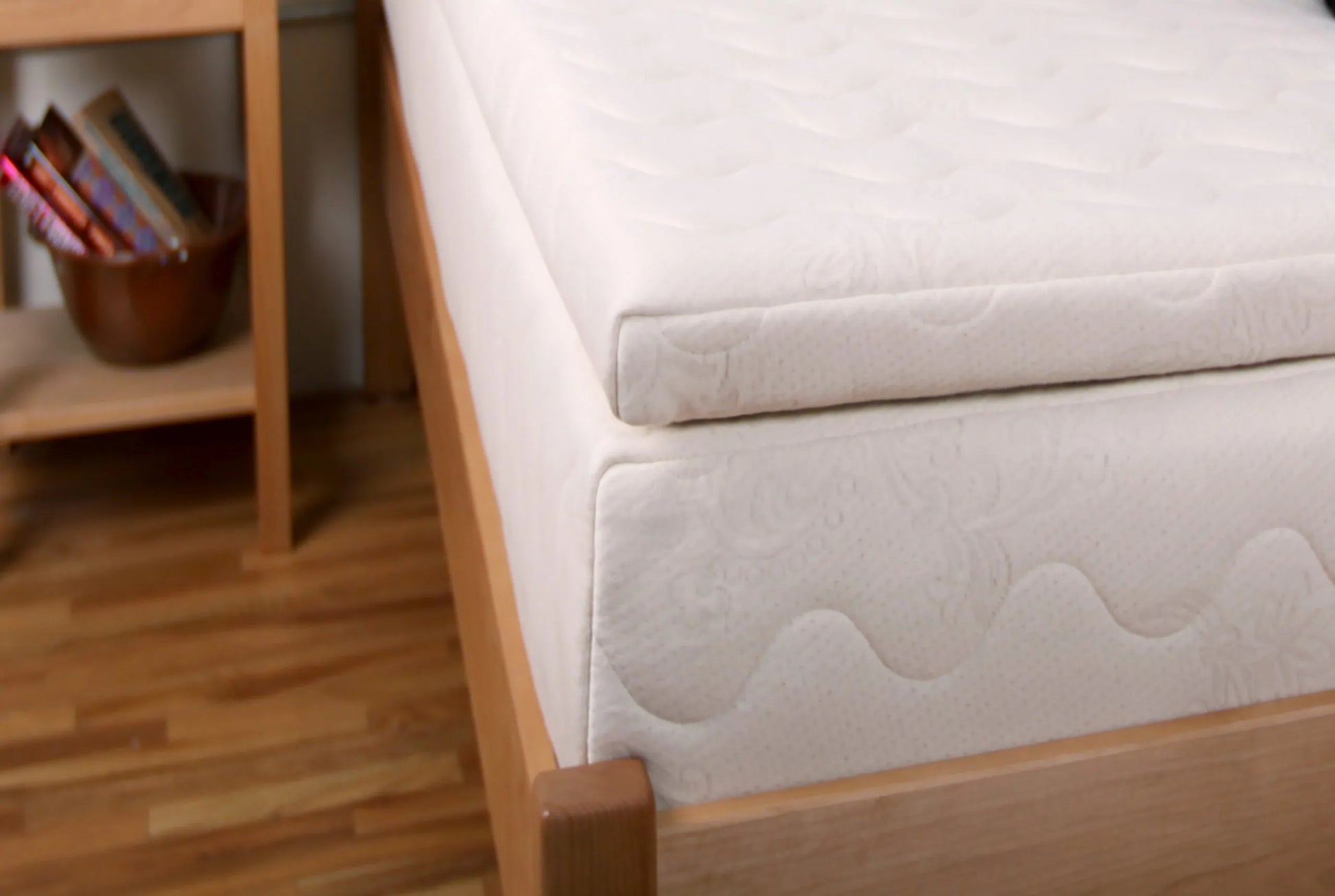 The Bella Sera Natural Latex Mattress Topper is a great option when you’re looking to add cushion to a mattress that’s a little firm, or to achieve an extra plush feel on softer mattresses. It’s made with three inches of GOLS certified organic Dunlop latex (choose your firmness) surrounded by a quilted organic cotton and organic wool cover. Your comfort preference can change over time, and adding a topper can be smart way to adjust the feel of your mattress.