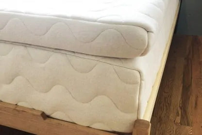 The Bella Sera Natural Latex Mattress Topper is a great option when you’re looking to add cushion to a mattress that’s a little firm, or to achieve an extra plush feel on softer mattresses. It’s made with three inches of GOLS certified organic Dunlop latex (choose your firmness) surrounded by a quilted organic cotton and organic wool cover. Your comfort preference can change over time, and adding a topper can be smart way to adjust the feel of your mattress.