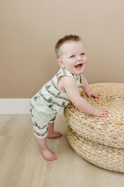GOTS Certified Organic Cotton Sleeveless Romper - Billie & Kid