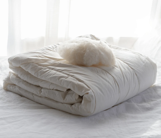 We tapped into the transformative power of nature to enhance the softness and warmth of premium organic cotton. We brush our thick and weighty flannel repeatedly to create an incredibly soft hand that keeps you exceptionally warm. Each duvet cover is self-backed and finished with a simple knife-edge. Secure to your insert using the interior flap, ties, and hidden coconut shell buttons.