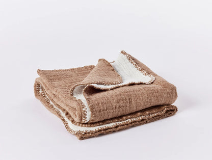 Introducing the Coyuchi Cozy Cotton organic baby blanket, a harmonious blend of chenille’s softness and cotton’s lightweight warmth, ensuring your little one’s comfort throughout every season. Pre-washed for a relaxed, rumpled appearance, it exudes a casual charm. Adorned with chunky blanket stitching along the edges, each blanket offers versatility with a reversible design, featuring soft white on one side and blush (or alpine white for blush) on the other, providing two stylish options for layering. Craft