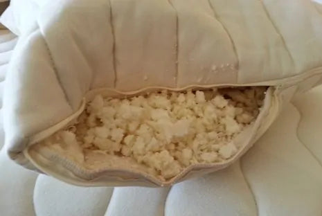The Ergo 6500 pillow by Green Sleep is an adjustable shredded rubber pillow. The zippered casing is made with organic cotton that is channel quilted with a generous amount of pure Texel wool batting. The inside of the pillow is filled with removable natural shredded rubber pieces, allowing you to customize the height. The quilted outer cover offers a soft, smooth feel.
