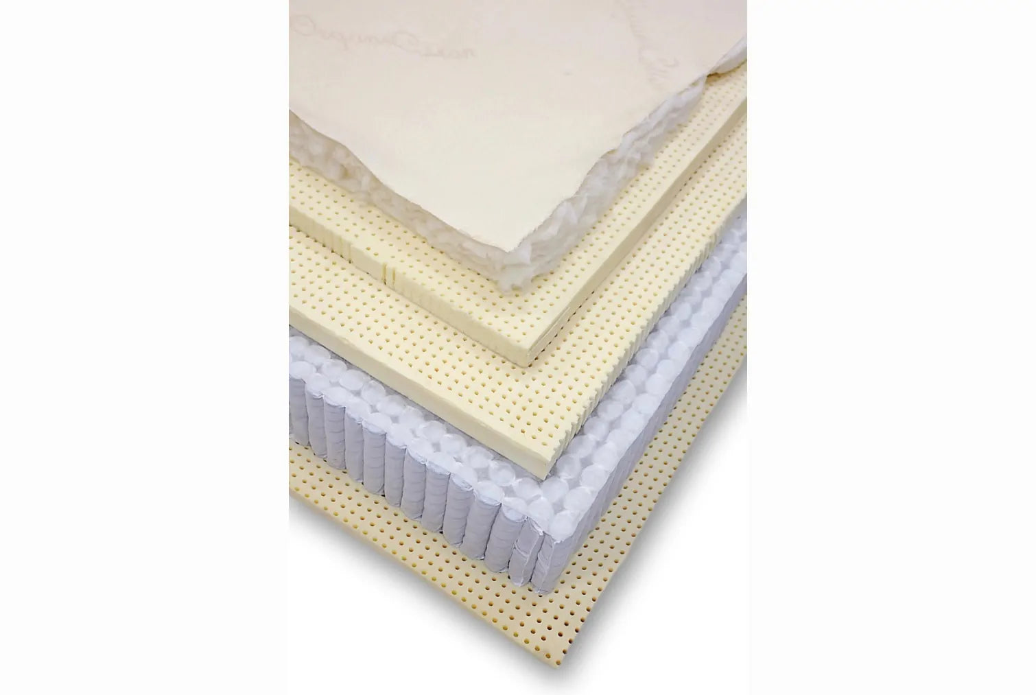 The Harvest Green Organic Pillowtop Mattress is Greenguard gold certified and made using GOLS certified organic latex, made from 100% recycled steel, and GOTS certified organic cotton.   Constructed with 1″ of organic latex at the bottom, 8″ coils, and 4″ of organic latex on the top, all encased in an organic cotton cover.  A total of 13″ in thickness the Harvest Green Pillow Top Organic Mattress provides great support with added pressure relief for a softer, deeper feel.  On a scale of 1 – 10 (with 10 bein