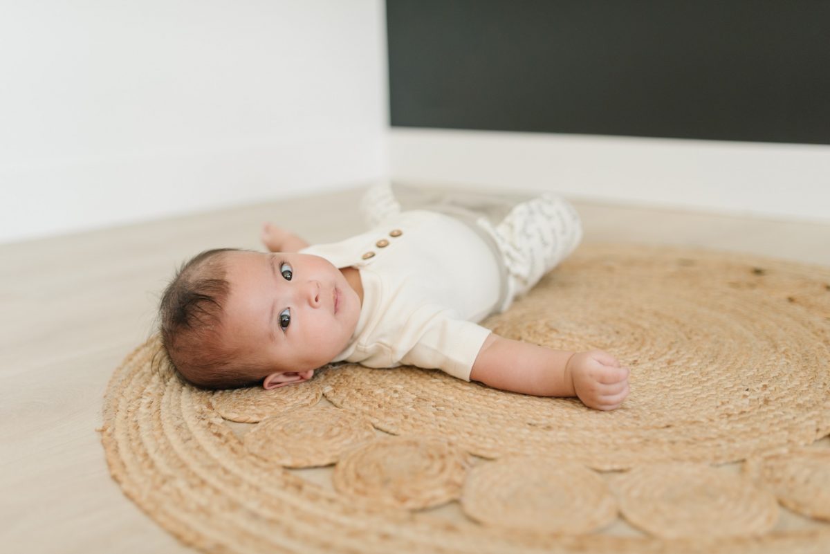 GOTS Certified Natural Henley Short Sleeve Bodysuit + Coconut Buttons
