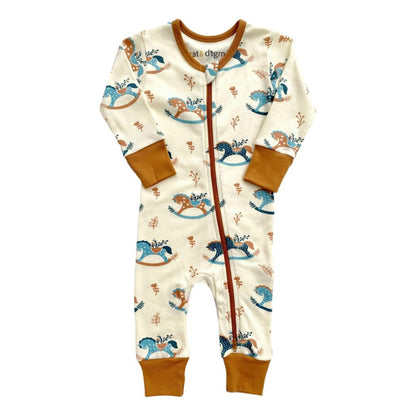 GOTS Certified Organic Cotton Zippy - Rocking Horse