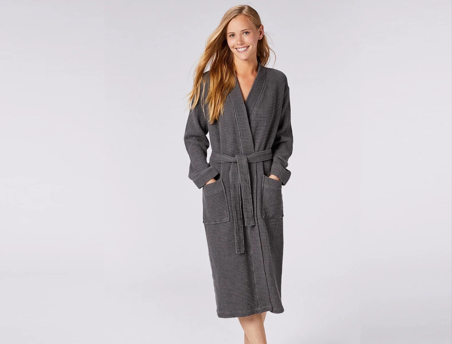 Unisex Organic Waffle Robe by Coyuchi