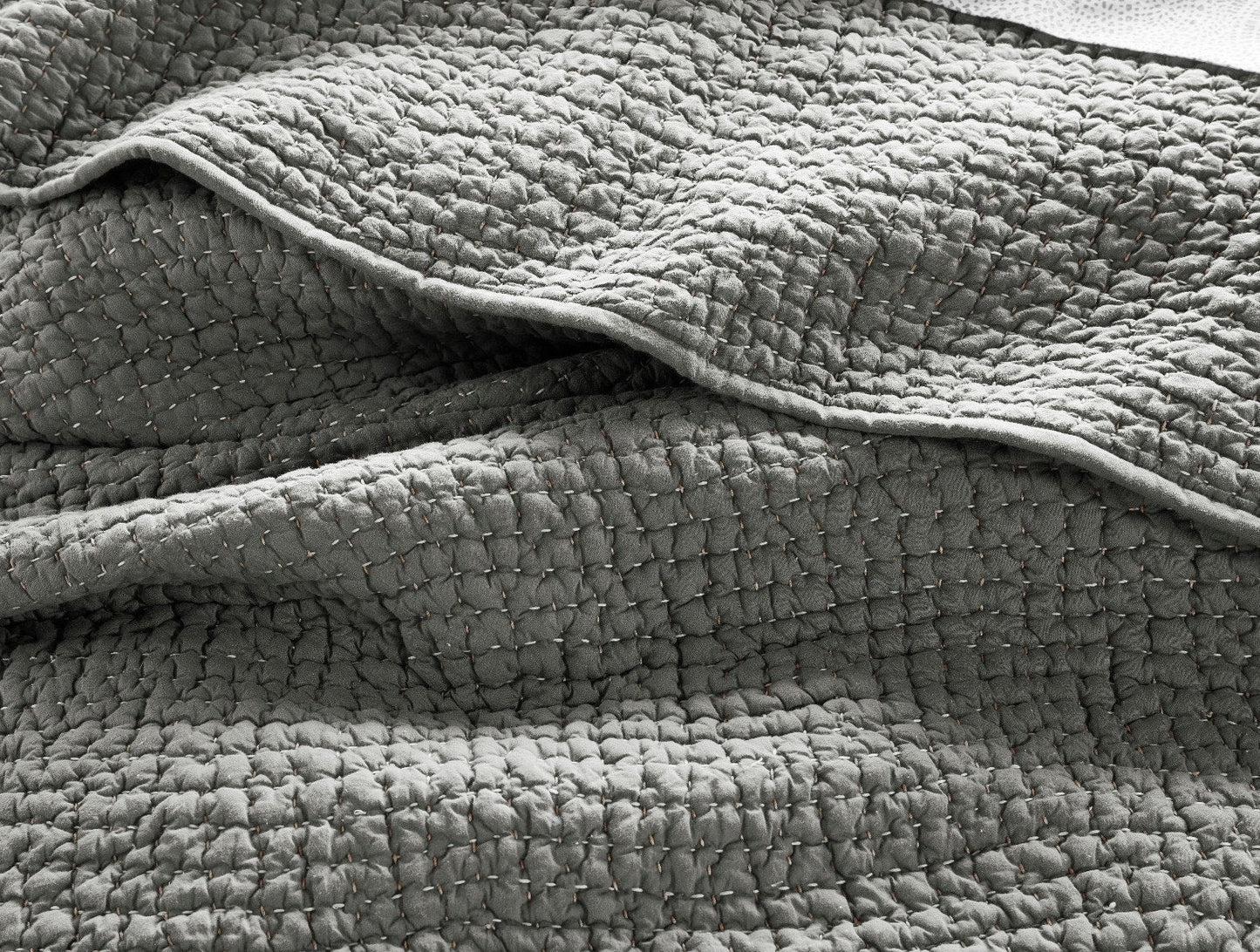 Pebbled Handstitiched Organic Quilt by Coyuchi