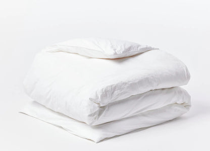 Organic Crinkled Percale Duvet Cover by Coyuchi