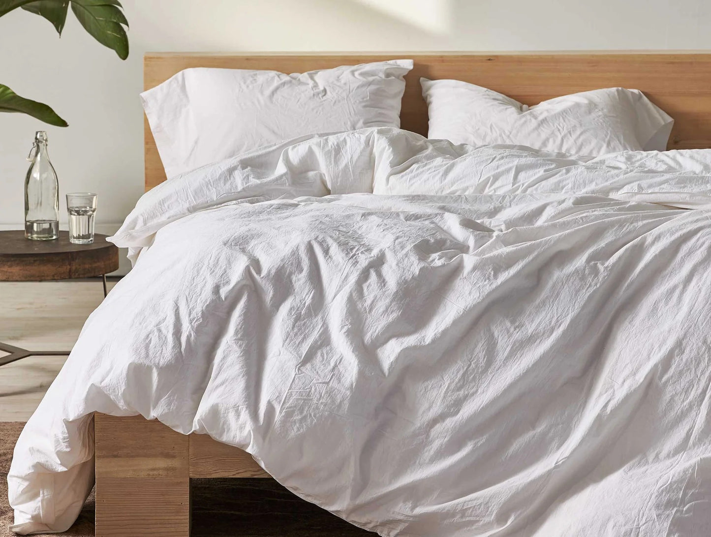 Organic Crinkled Percale Duvet Cover by Coyuchi