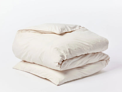 Organic Crinkled Percale Duvet Cover by Coyuchi