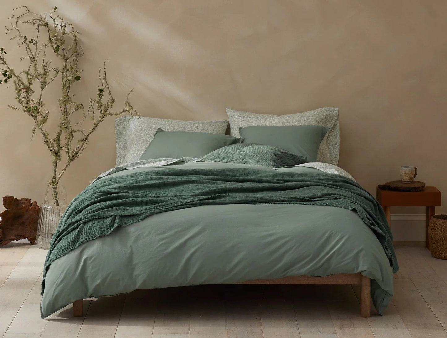 Organic Crinkled Percale Duvet Cover by Coyuchi