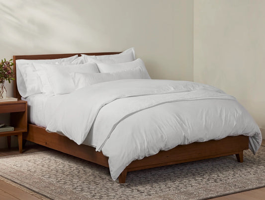 Heritage Organic Percale Duvet Cover by Coyuchi