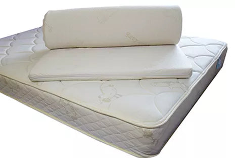 The Latex Topper is Stage 3 in our 3 Stage "Grow with Me" system for kids who've reached 85 lbs. or more. This topper is the perfect layer for pre-teens and teens' growing bodies. It offers pressure point relieving support and fits in between the wool topper and mattress. It is covered in the same Little Lamb certified organic cotton. We use only Soft 100% Botanical Dunlop latex for the 2" latex core. There is no wool in this product.