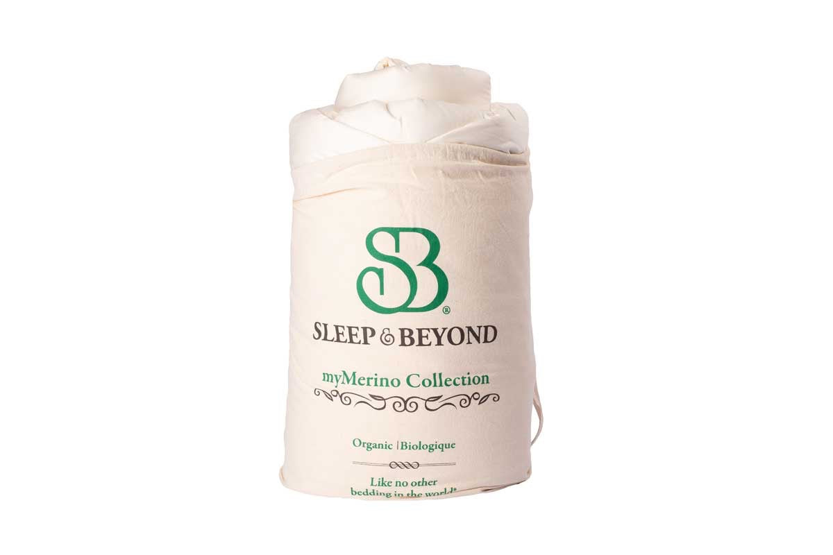 We believe you shouldn’t sweat it in life, especially while sleeping! Suppose you tend to “sleep hot” and are looking for an excellent solution to help your body regulate its temperature. In that case, you will love our iconic myMerino comforter – now available in a lighter-weight version. Our world-famous 100% organic, breathable comforter helps to regulate your body temperature and wick away moisture. So you spend less time tossing and turning and more time experiencing the deep relaxation your body crave