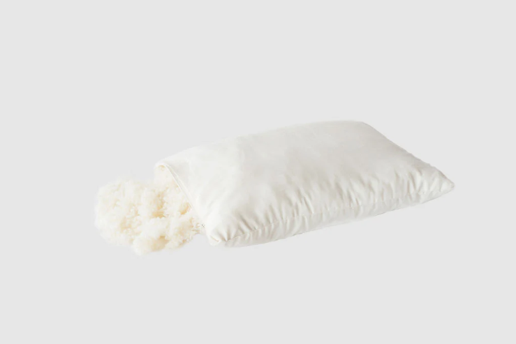 All the benefits of wool, plus soft, squishable support similar to a down-feather product. Our most versatile pillow, tiny puffs of wool encased in a zippered case of organic cotton sateen can be adjusted for maximum comfort.

Wool puffs have more substance than down, meaning they can take a shape and hold it. You can easily add or remove puffs to tailor this pillow to your growing child's support and comfort needs.