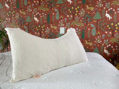 We blend the soft silky Tencel™ fibers with recycled polyester to create these soft clusters that cradle your head while you sleep. The clusters are made in the same way as our ever-popular Woolly Bolas, but have a softer silkier feel. This fiber is derived from Eucalyptus trees in FSC certified forests. 