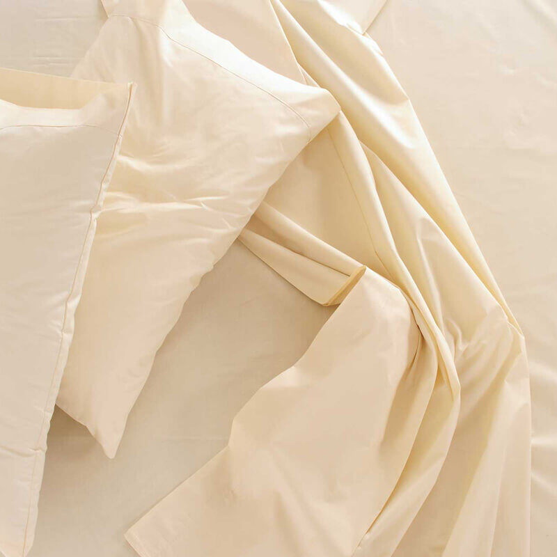 100% Organic Cotton Sateen Sheet Set - Classic Ivory