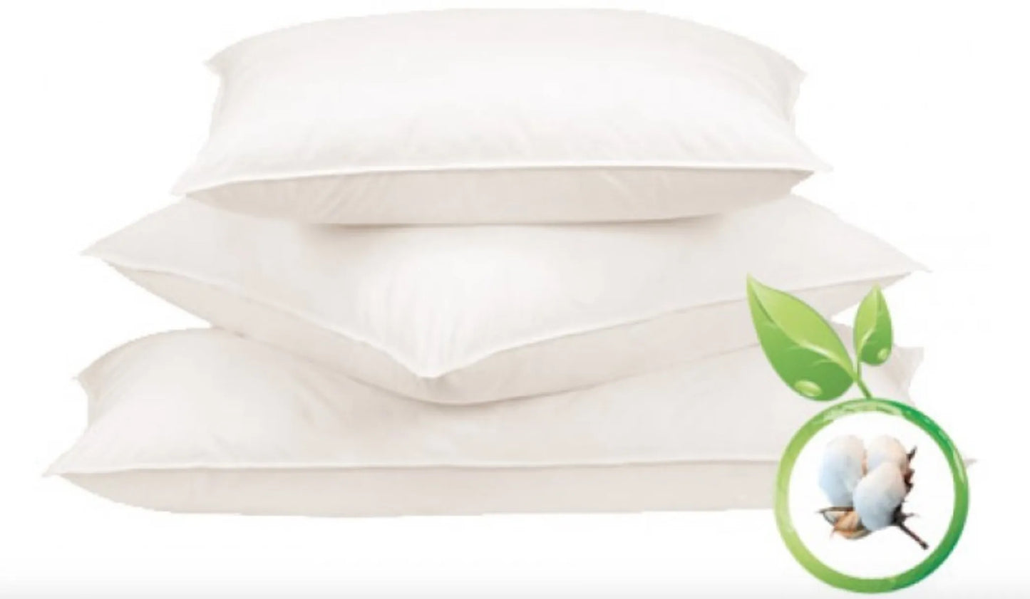 The TFS Honest Sleep organic cotton pillow is made from organic cotton batting covered in an organic sateen fabric. Available in 3 different fill weights (soft, medium, or firm) to accommodate different sleeping preferences. Vegan and pure!