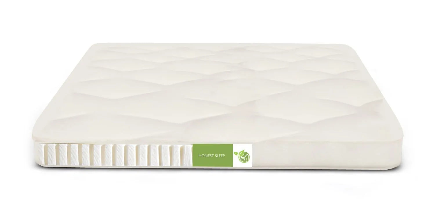Top any mattress with the fantastic Healthy Nest organic latex topper by TFS Honest Sleep!  This organic latex topper is made with 2 inches of soft organic dunlop latex and is covered in organic cotton fabric.   Made with a 7 oz. Organic Cotton Twill cover. Made with no petrochemicals or flame retardants!
