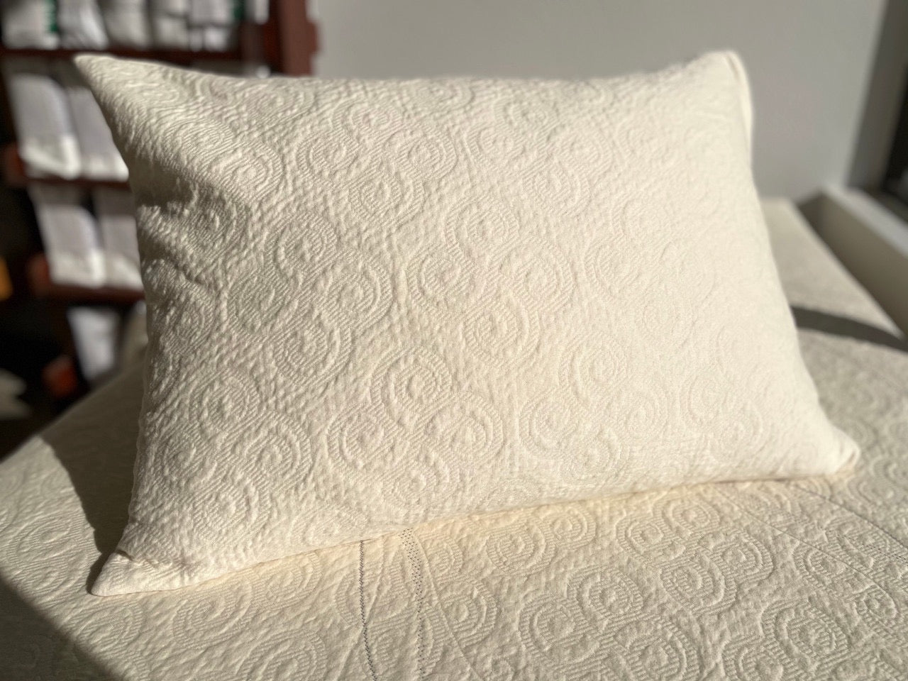 Keep your pillow fresh with the Organic Cotton Knit Pillow Protector by Suite Sleep, made from 100% GOTS-certified organic cotton for soft, breathable comfort.