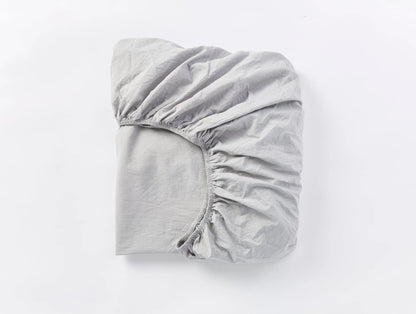 Organic Crinkled Percale Fitted Sheet