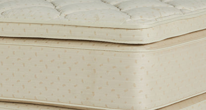 Extra thick boxed style pillowtop portions contain soft Talalay latex for relaxation and pressure point relief. Pincore construction in the latex allows for body heat to ventilate.

While many mattresses these days can be rolled or folded up into a small box, there is no substite for making a world class quality mattress, and the Royal Cloud Pillowtop Mattress is just that – Ultra Premium.