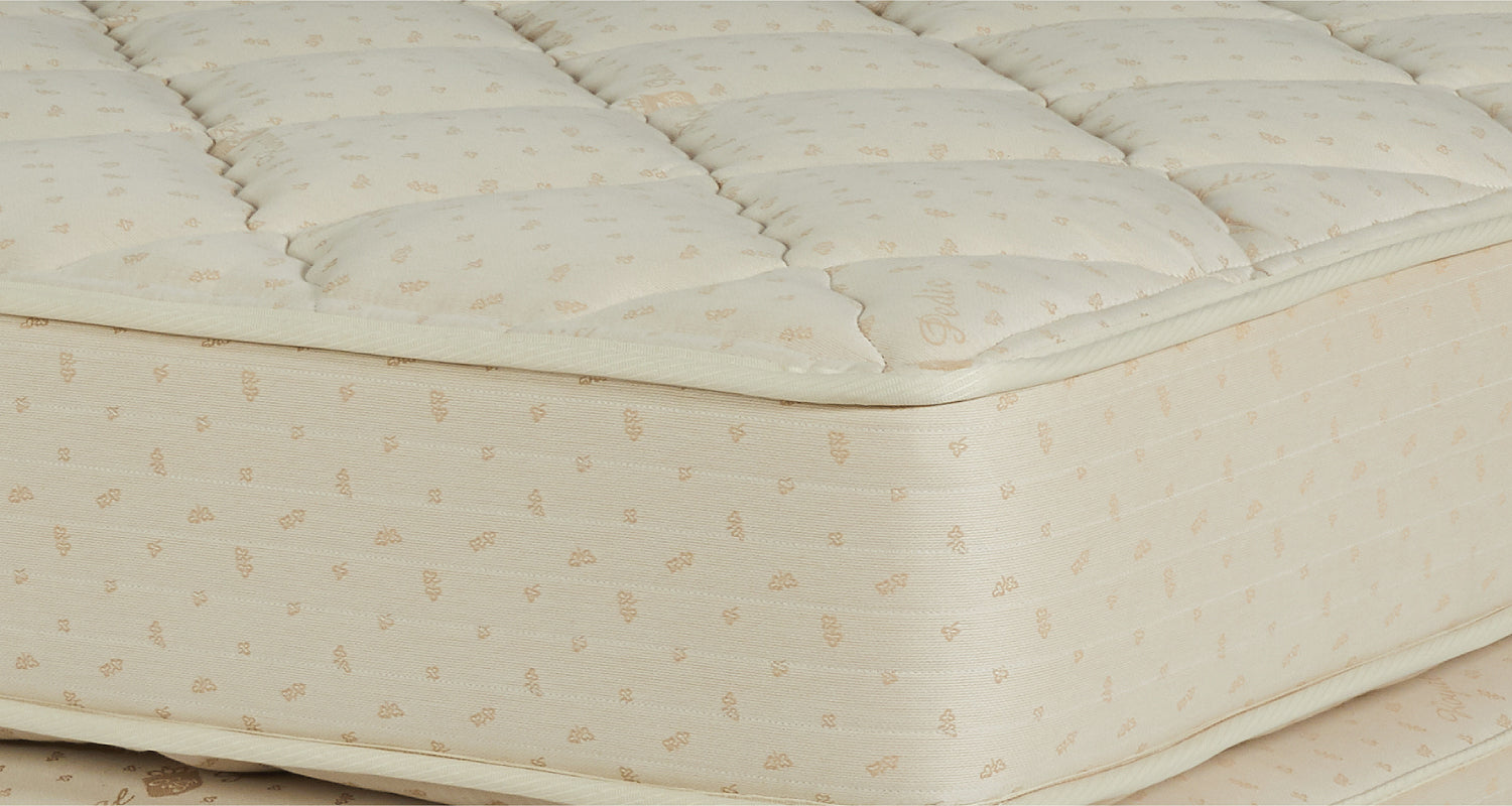 The inner core of the mattress is comprised of 7 zones ergonomically designed for uncompromising comfort. It features softer shoulder and hip areas for pressure point relief, and a firmer lower back area to provide bouyant support. Compared to springs in a mattress, latex is more motionless for a denser feel of support.