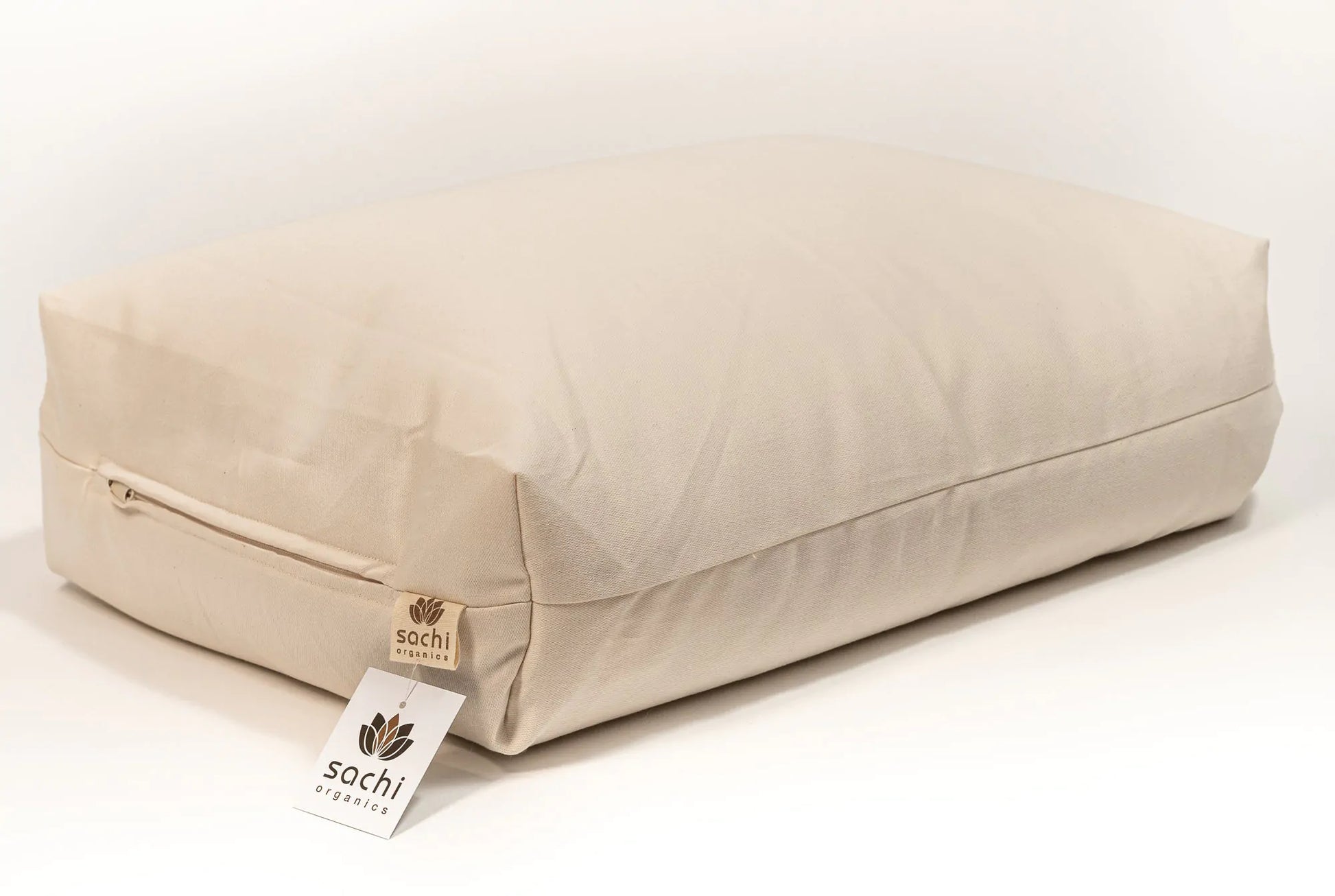 Made with a unique patented dual chamber design, one side of the Sachi Organics Rejuvenation pillow has a zipper where you can add or remove the organic millet or organic buckwheat filling and the other side of the pillow has a zipper where you can access the eco wool. The zippered cover is made from organic cotton sateen.  Being able to customize the loft by adding or removing filling makes this adjustable pillow ideal for just about everybody.  Buckwheat and Millet provide excellent neck and head support,
