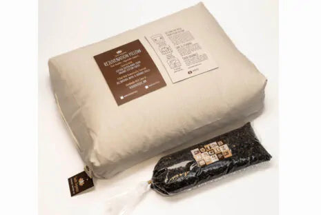 Made with a unique patented dual chamber design, one side of the Sachi Organics Rejuvenation pillow has a zipper where you can add or remove the organic millet or organic buckwheat filling and the other side of the pillow has a zipper where you can access the eco wool. The zippered cover is made from organic cotton sateen.  Being able to customize the loft by adding or removing filling makes this adjustable pillow ideal for just about everybody.  Buckwheat and Millet provide excellent neck and head support,