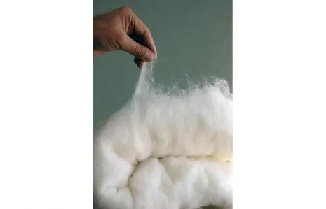 This pillow has an organic cotton cover and has a medium fill of certified organic merino wool.  It is perfect for all-year round comfort as it helps maintain body temperature. GOTS certified organic.  Wool wicks moisture without making you feel cold and clammy. Provides relief from MCS (multiple chemical sensitivities) as this pillow is free from carcinogenic chemicals.
